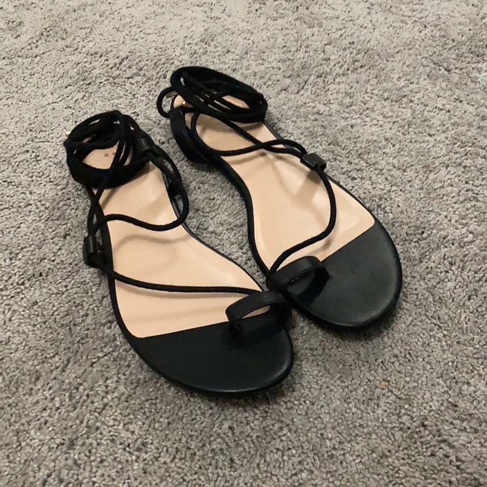 Black Tie Up Sandals